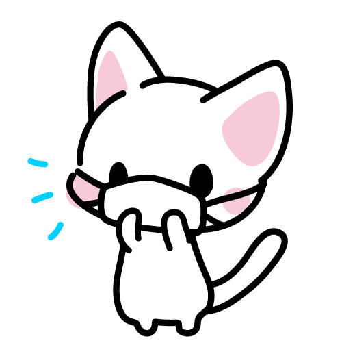マスクをした猫